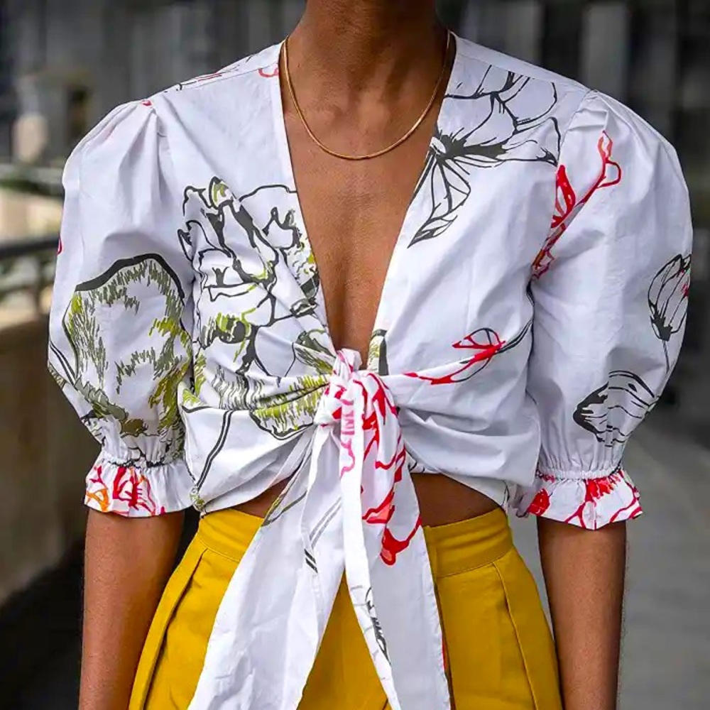 Signed Blake Floral Crop Blouse